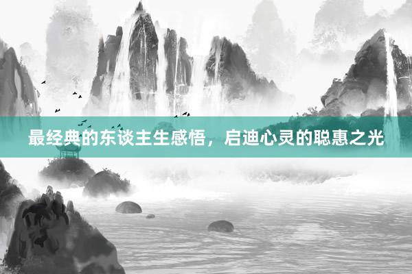 最经典的东谈主生感悟，启迪心灵的聪惠之光